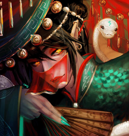 Original Character "Jiaohua" illustration